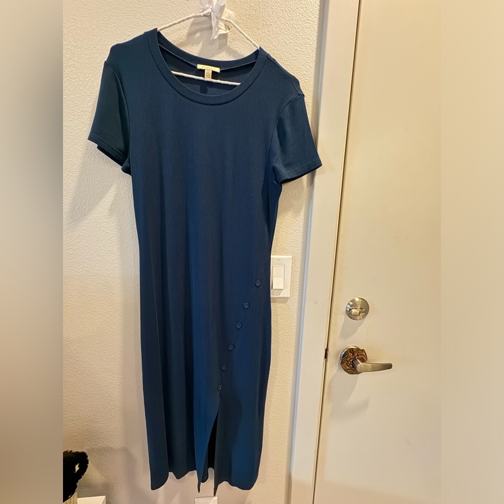 Anthropologie Teal Body Con Dress